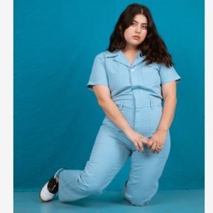 🌈 Big Bud Press Jumpsuit☀️ BABY BLUE, short sleeve, Large